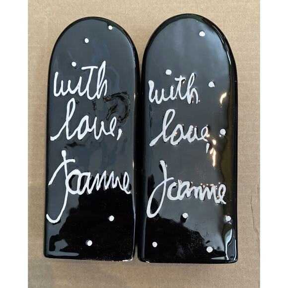 Salt and Pepper Shakers POP ART, Joanne Delomba With Love, Kissing Lips Vintage - Picture 4 of 11